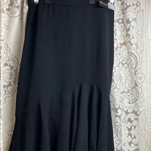 Soho Black Maxi Flared Skirt Large NWT